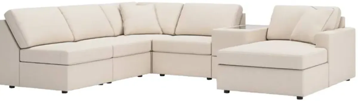 Signature Design by Ashley® Modmax 6-Piece Oyster Right-Arm Facing Chaise Sectional with Storage Console