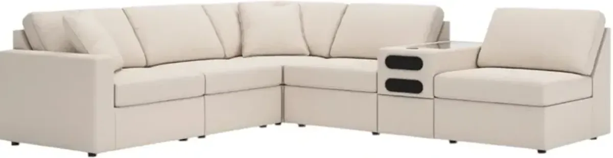 Signature Design by Ashley® Modmax 6-Piece Oyster L-Shape Sectional with Audio Console