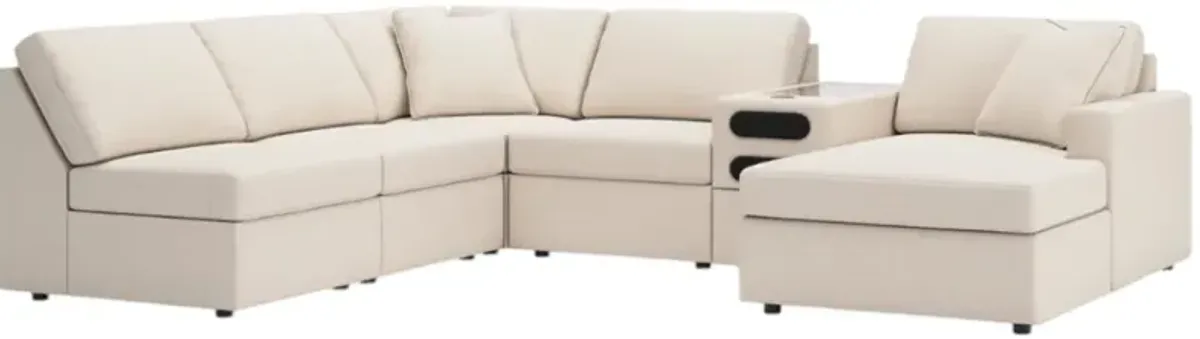 Signature Design by Ashley® Modmax 6-Piece Oyster Sectional with Right-Arm Facing Chaise and Audio Console