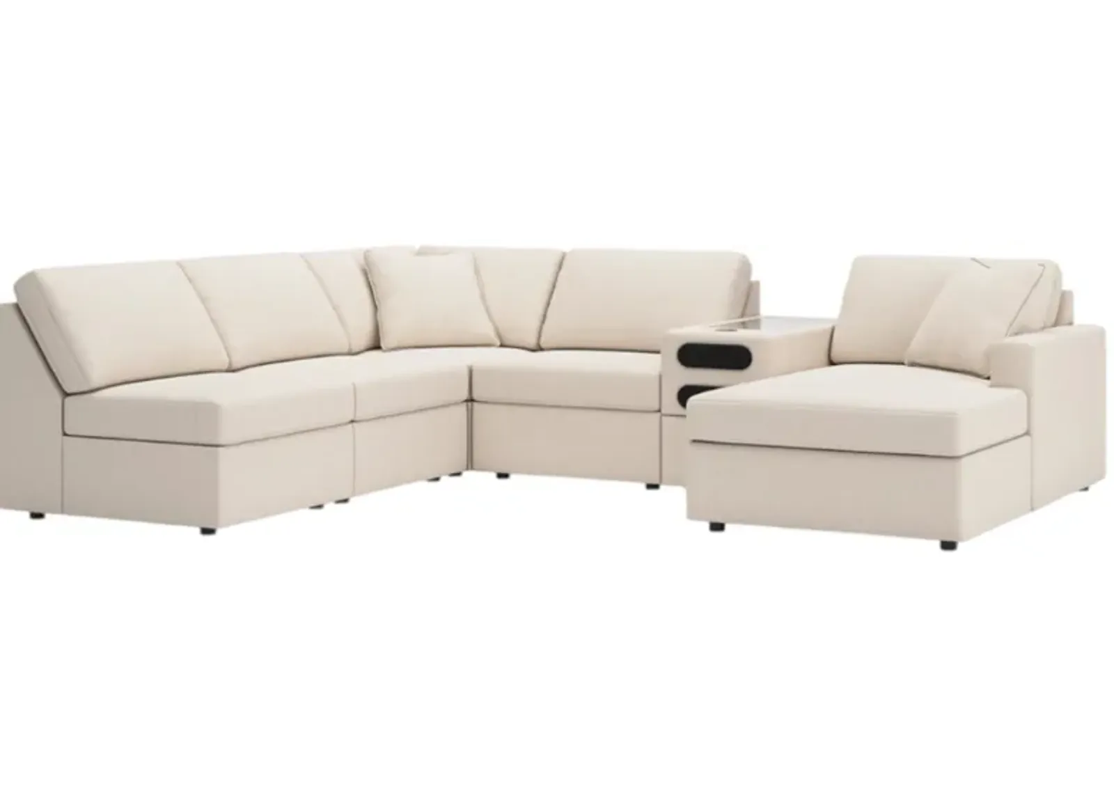 Signature Design by Ashley® Modmax 6-Piece Oyster Sectional with Right-Arm Facing Chaise and Audio Console