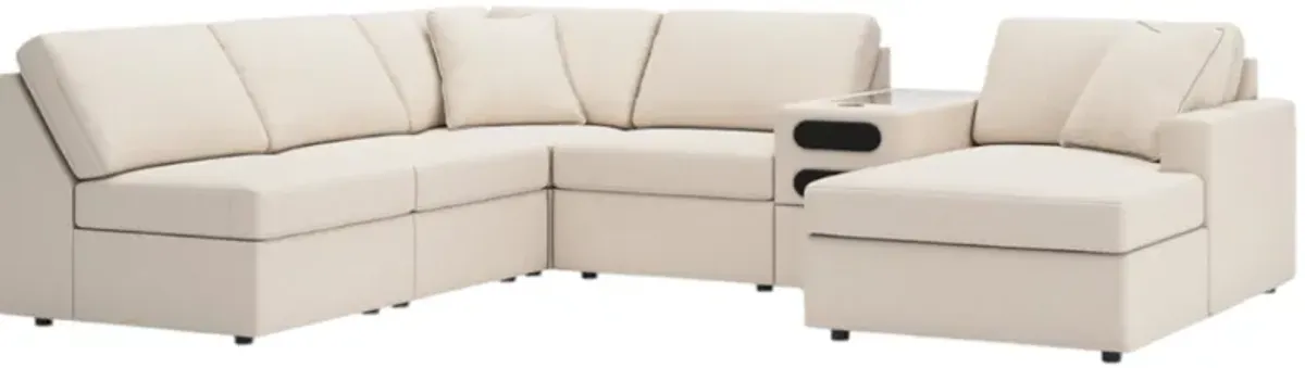 Signature Design by Ashley® Modmax 6-Piece Oyster Sectional with Right-Arm Facing Chaise and Audio Console