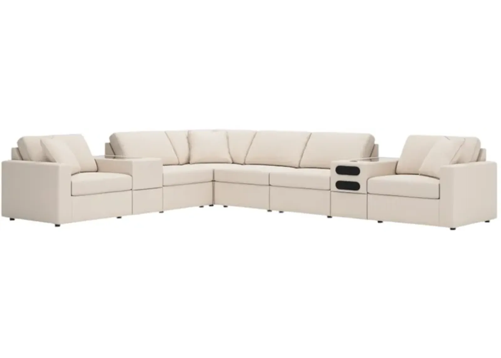 Signature Design by Ashley® Modmax 8-Piece Oyster Sectional with Audio and Storage Console