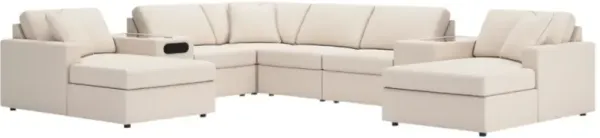 Signature Design by Ashley® Modmax 8-Piece Oyster Double Chaise Sectional with Storage Consoles