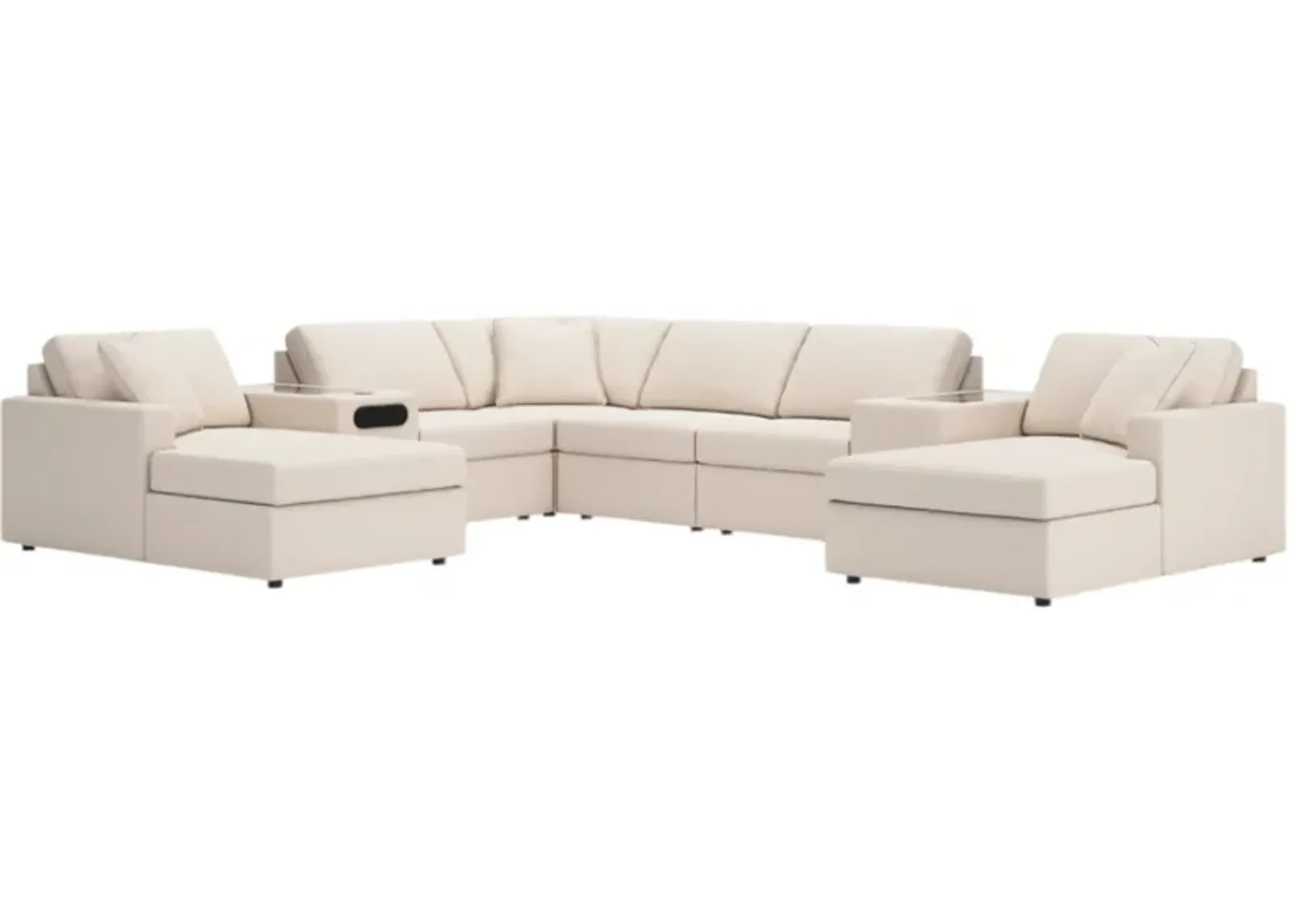 Signature Design by Ashley® Modmax 8-Piece Oyster Double Chaise Sectional with Audio and Storage Console