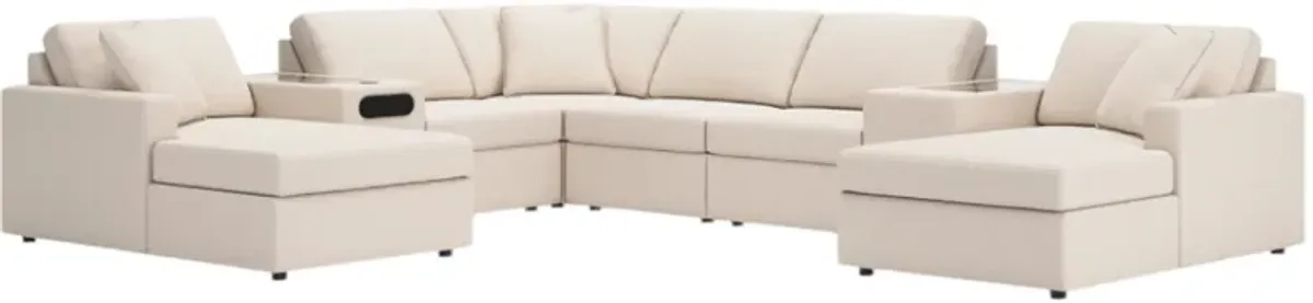 Signature Design by Ashley® Modmax 8-Piece Oyster Double Chaise Sectional with Audio and Storage Console