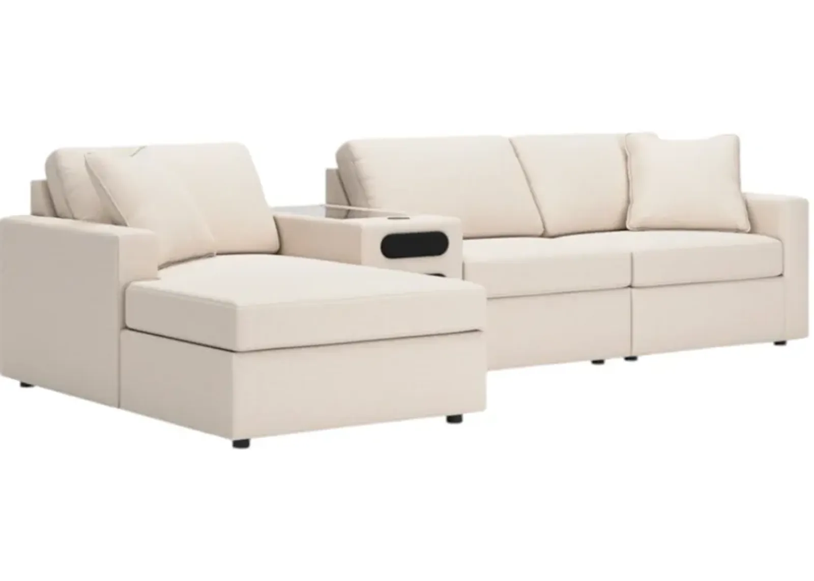 Signature Design by Ashley® Modmax 4-Piece Oyster Sectional with Chaise and Audio Console