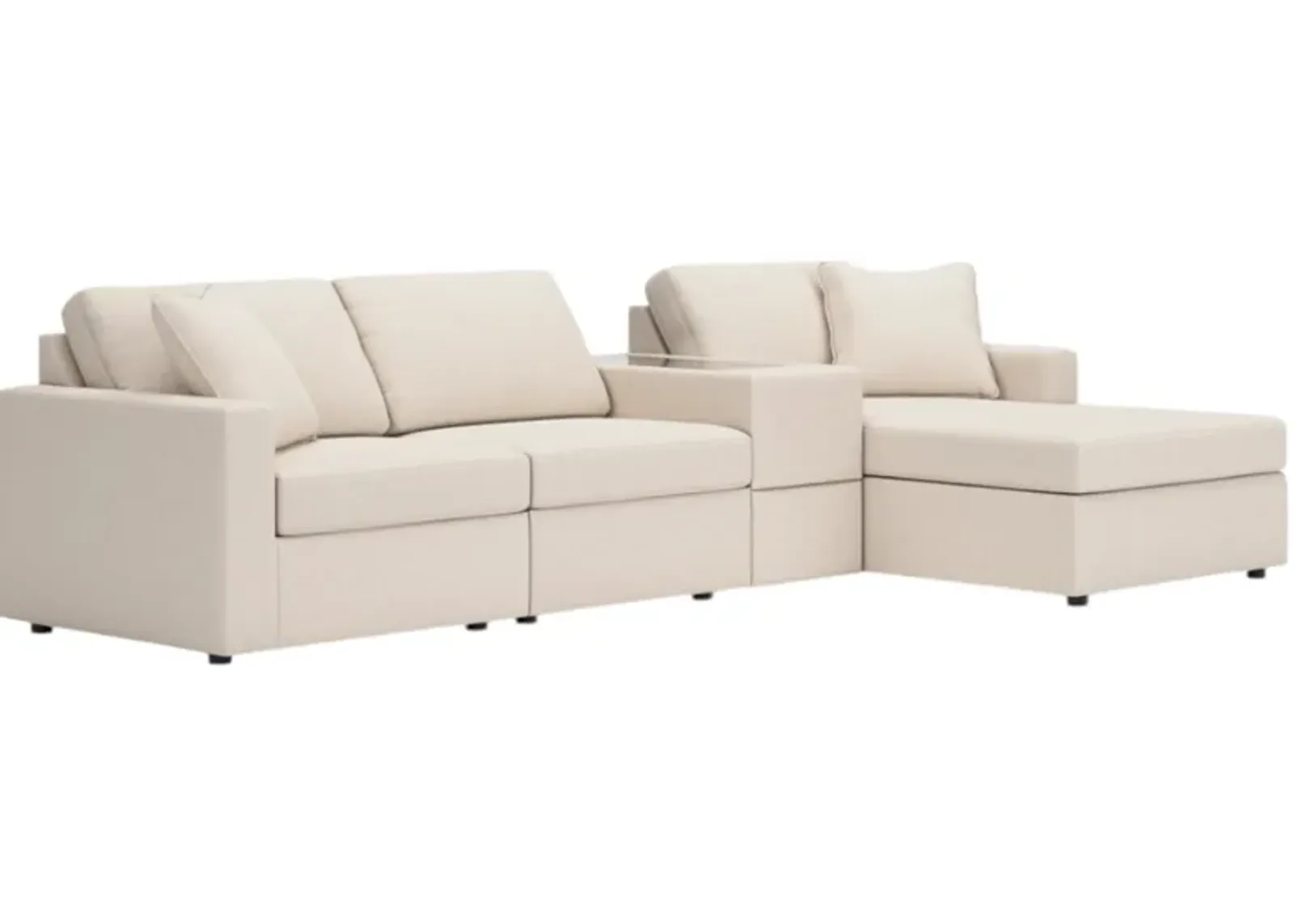 Signature Design by Ashley® Modmax 4-Piece Oyster Sectional with Chaise and Storage Console