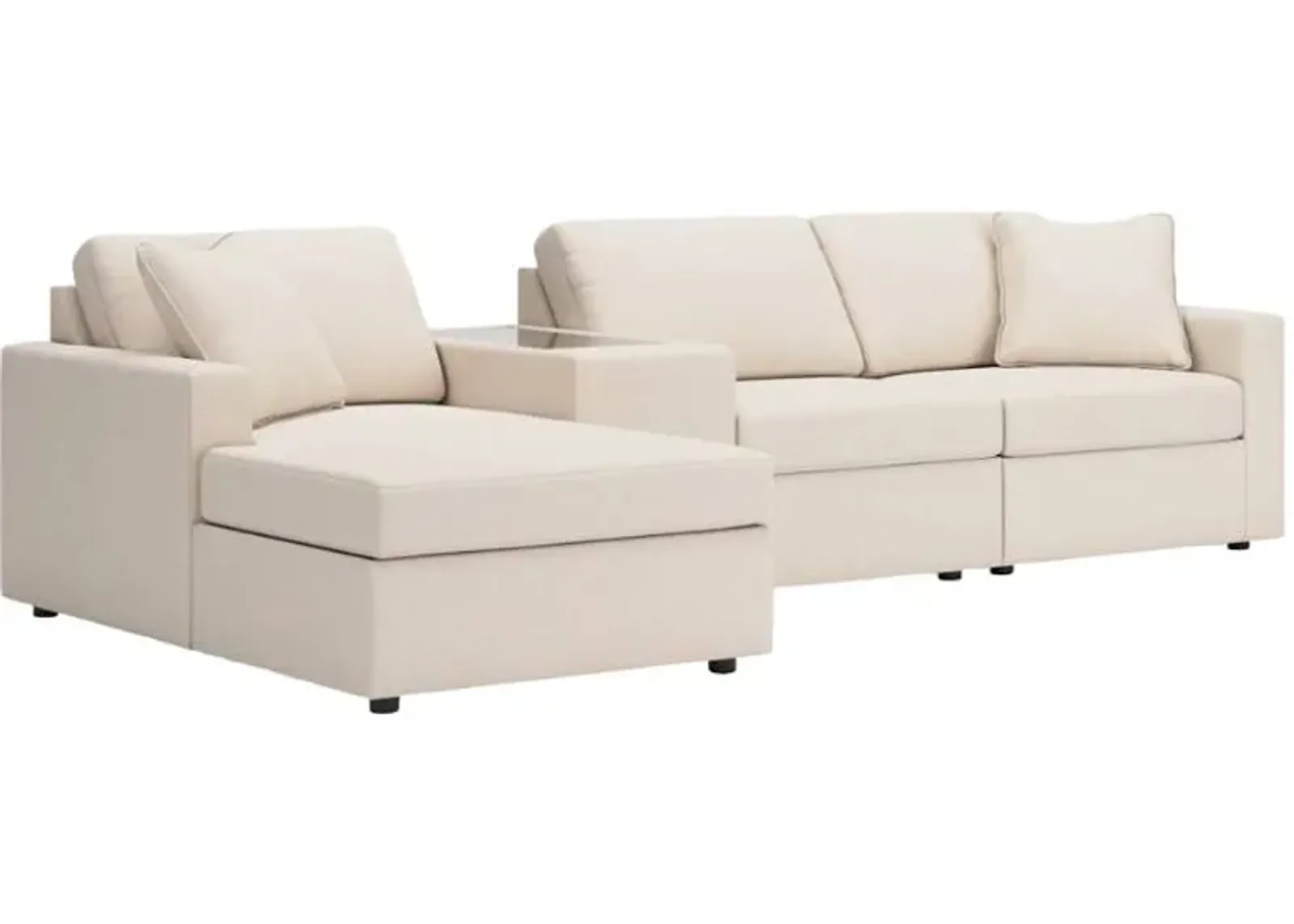 Signature Design by Ashley® Modmax 4-Piece Oyster Left-Arm Facing Chaise Sectional with Storage Console