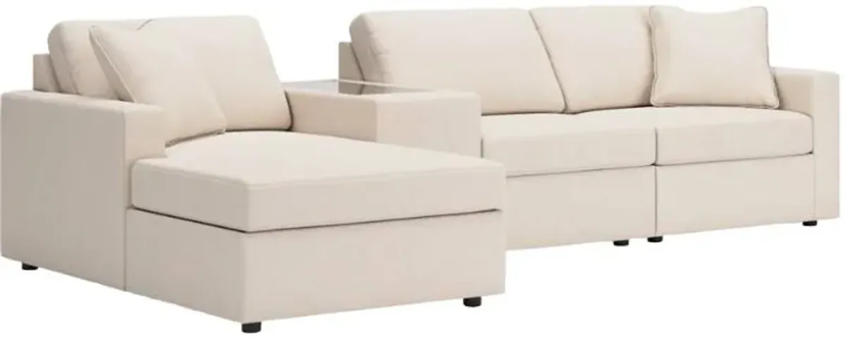 Signature Design by Ashley® Modmax 4-Piece Oyster Left-Arm Facing Chaise Sectional with Storage Console