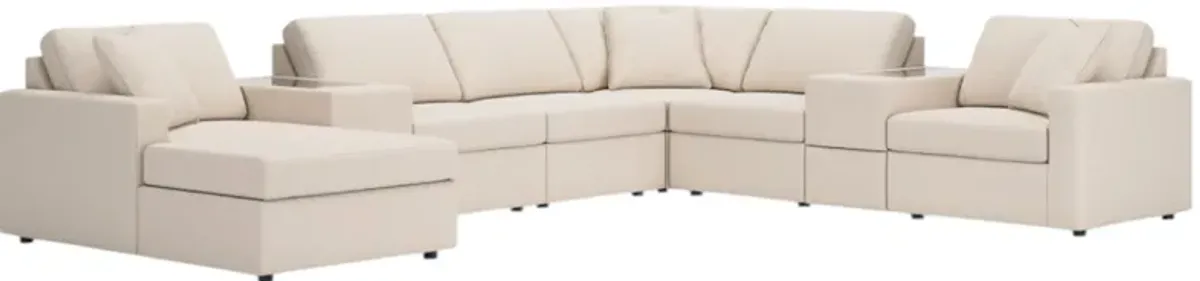 Signature Design by Ashley® Modmax 8-Piece Oyster Sectional with Left-Arm Facing Chaise and Storage Console