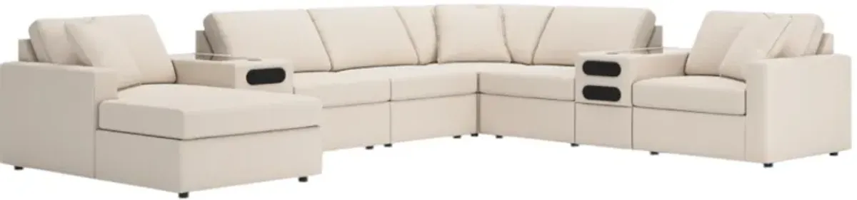 Signature Design by Ashley® Modmax 8-Piece Oyster Sectional with Left-Arm Facing Chaise and Audio Console