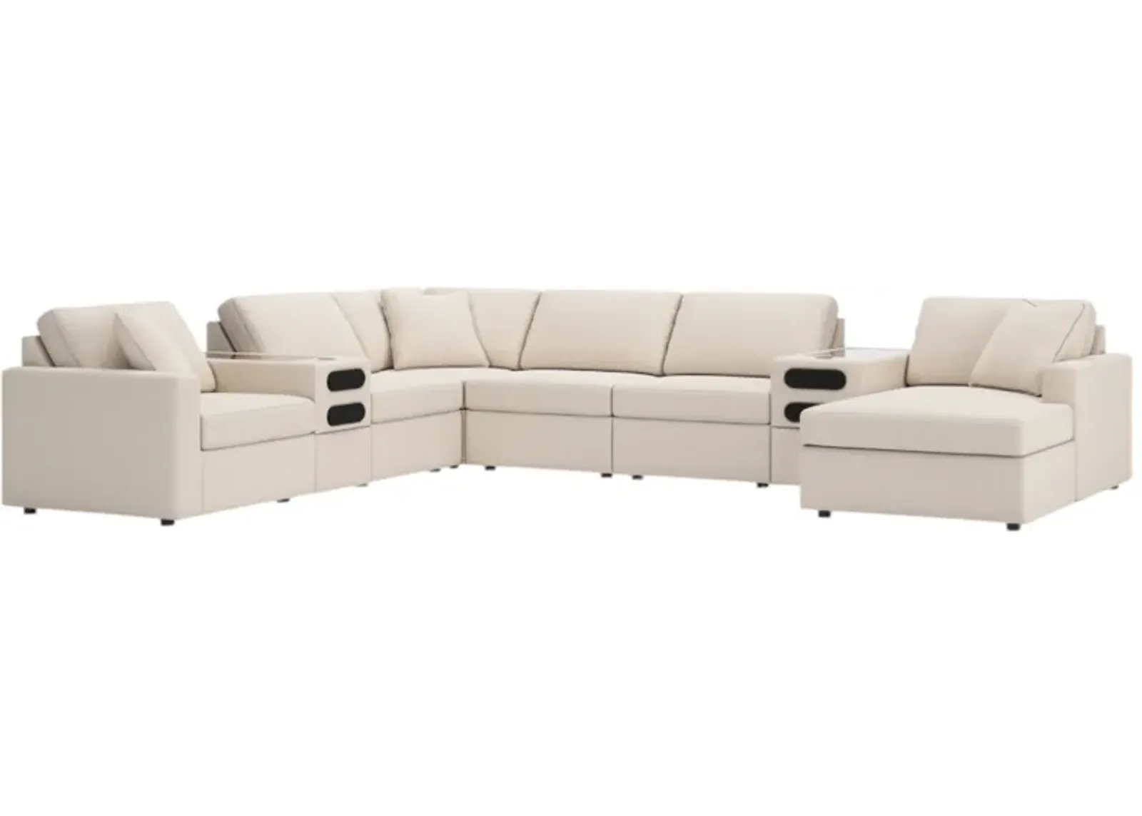 Signature Design by Ashley® Modmax 8-Piece Oyster Sectional with Right-Arm Facing Chaise and Audio Console