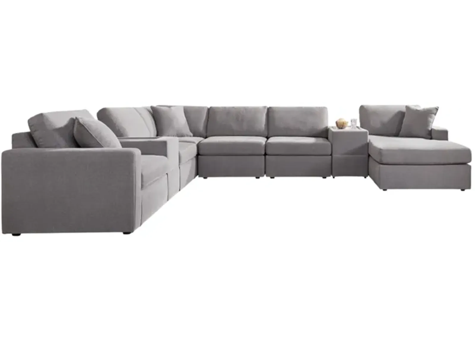 Signature Design by Ashley® Modmax 8-Piece Granite Sectional with Storage Consoles