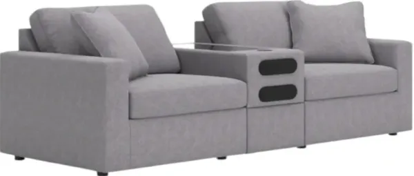Signature Design by Ashley® Modmax 3-Piece Granite Sectional with Audio Console