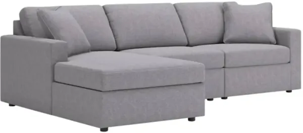 Signature Design by Ashley® Modmax 3-Piece Granite Left Arm Facing Chaise Sectional