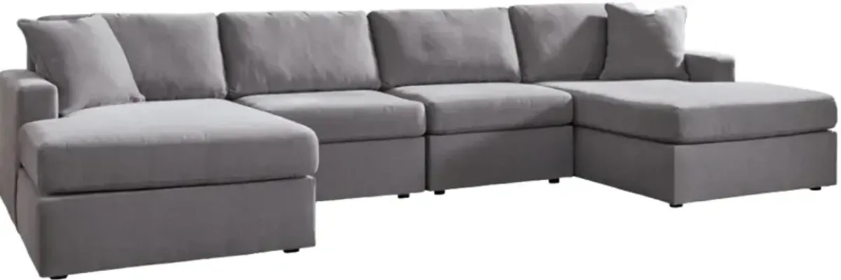 Signature Design by Ashley® Modmax 4-Piece Granite U-Shape Sectional and Chaise