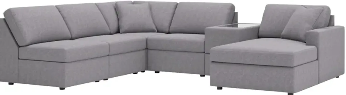 Signature Design by Ashley® Modmax 6-Piece Sectional with Chaise and Storage Console