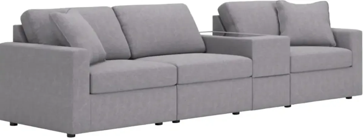 Signature Design by Ashley® Modmax 4-Piece Granite Modular Sectional with Storage Console
