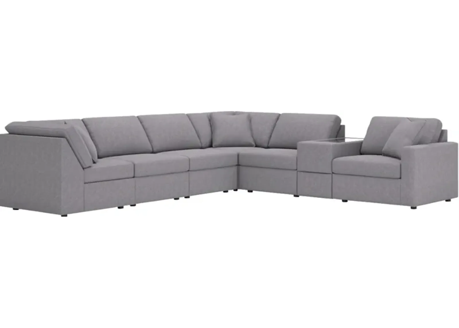 Signature Design by Ashley® Modmax 7-Piece Granite Corner Sectional with Storage Console