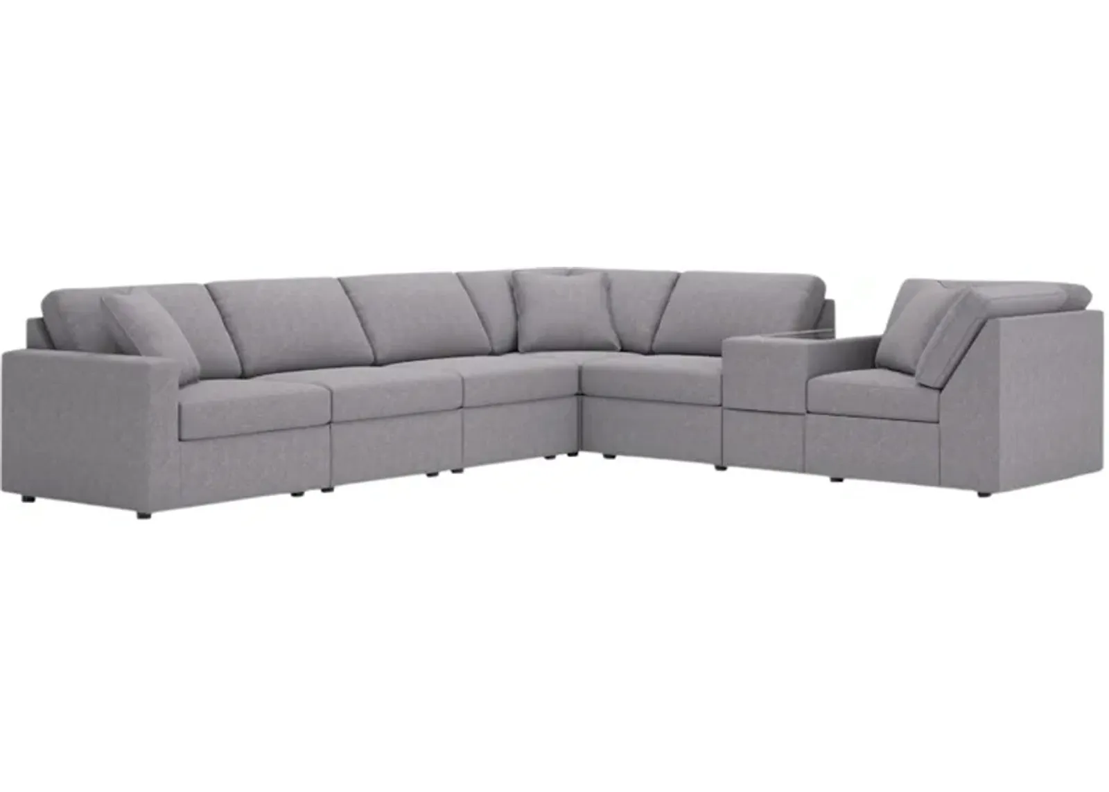 Signature Design by Ashley® Modmax 7-Piece Granite Sectional with Storage Console