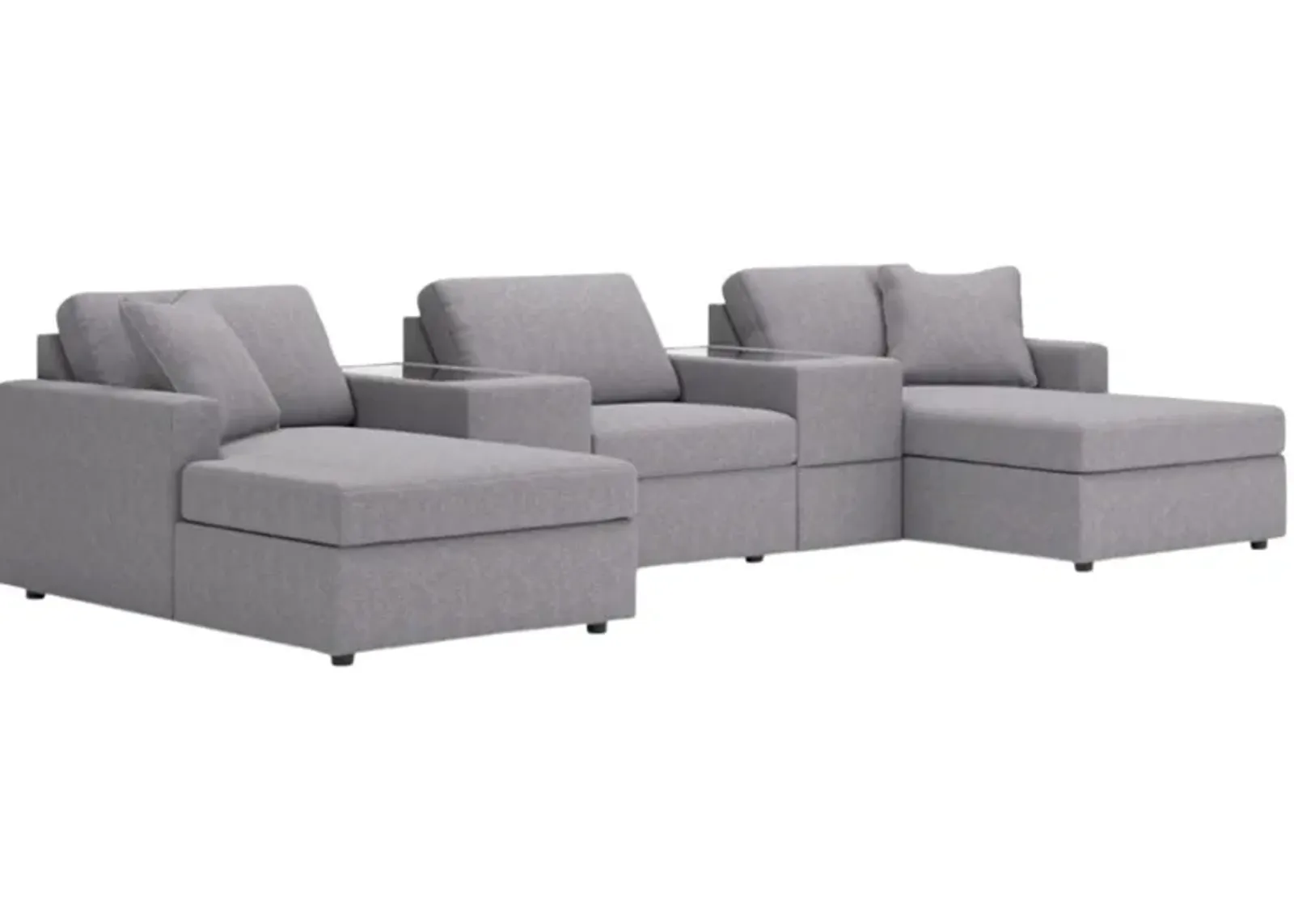 Signature Design by Ashley® Modmax 5-Piece Granite Sectional Pit with Storage Consoles