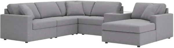 Signature Design by Ashley® Modmax 6-Piece Granite Right-Arm Facing Sectional and Chaise with Console