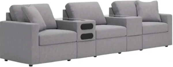 Signature Design by Ashley® Modmax 5-Piece Granite Modular Sectional with Audio System