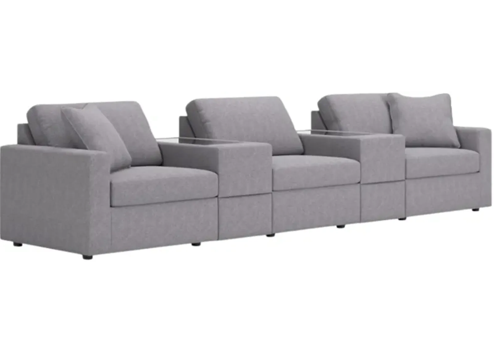 Signature Design by Ashley® Modmax 5-Piece Granite Sectional with Storage Consoles