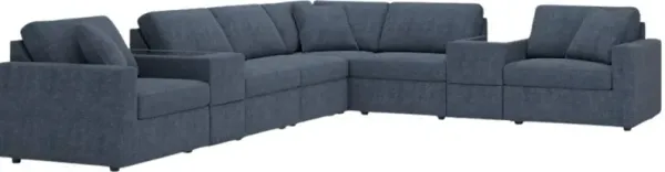 Signature Design by Ashley® Modmax 8-Piece Ink Curved Sectional with Storage Consoles