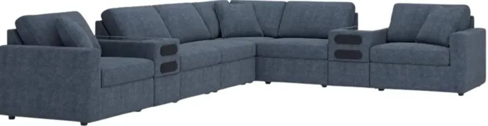 Signature Design by Ashley® Modmax 8-Piece Ink Modular Sectional with Audio Consoles