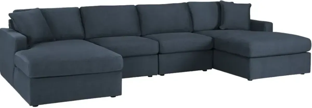 Signature Design by Ashley® Modmax 4-Piece Ink Modular Double Chaise Sectional