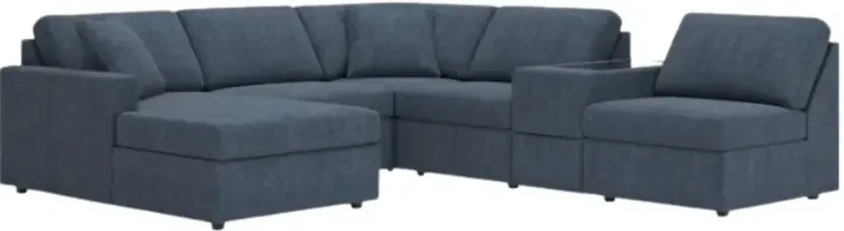 Signature Design by Ashley® Modmax 6-Piece Ink Sectional Sofa with Chaise and Storage Console