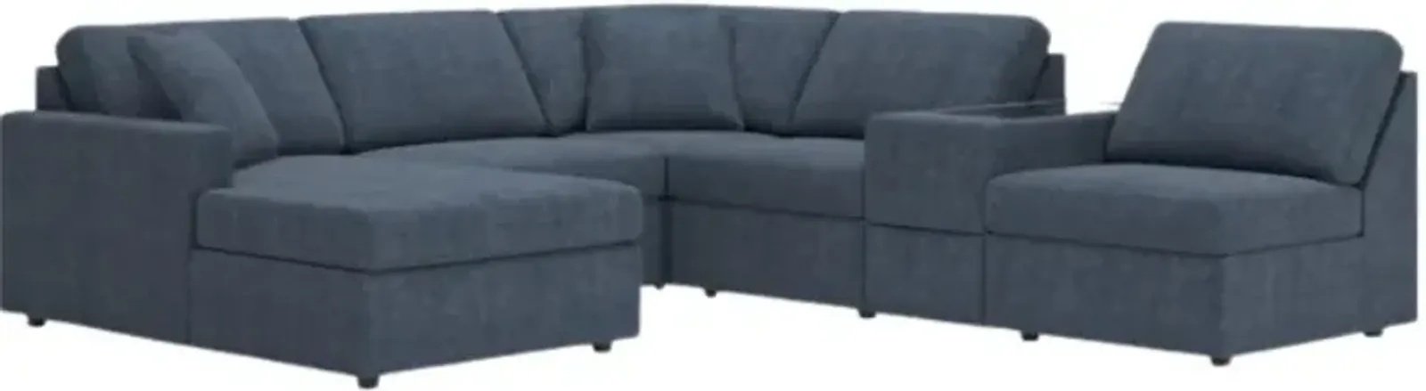 Signature Design by Ashley® Modmax 6-Piece Ink Sectional Sofa with Chaise and Storage Console