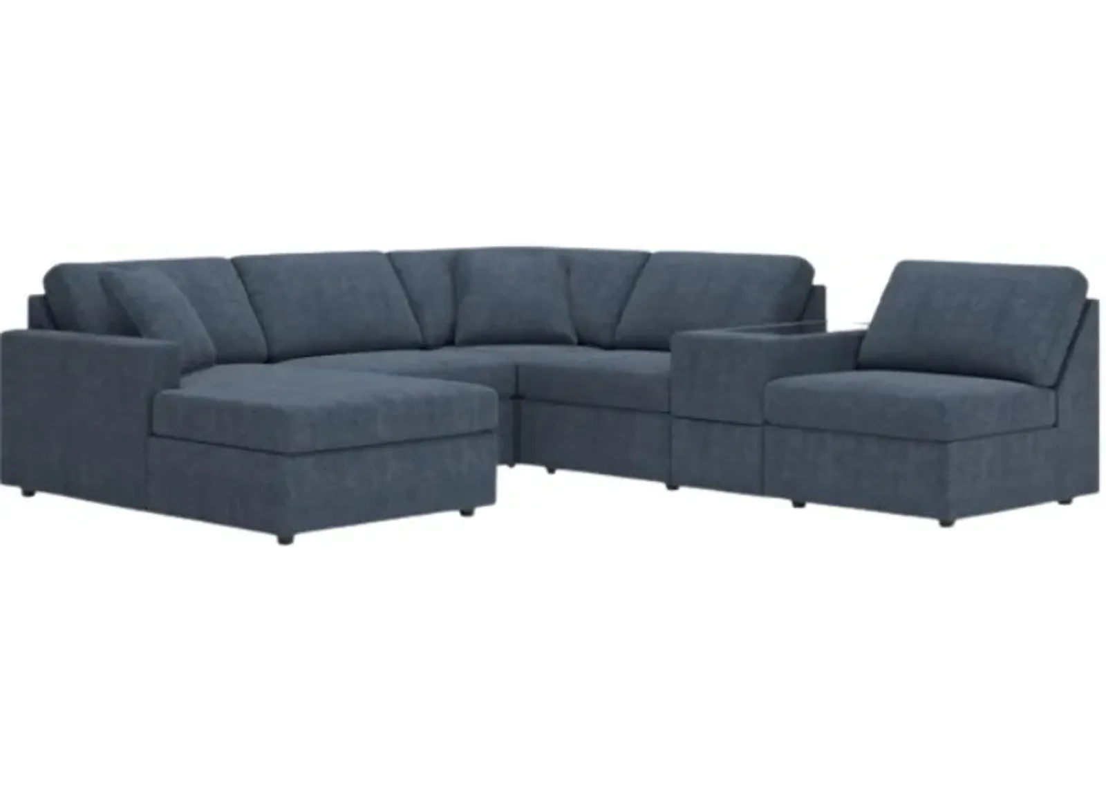 Signature Design by Ashley® Modmax 6-Piece Ink Sectional Sofa with Chaise and Storage Console