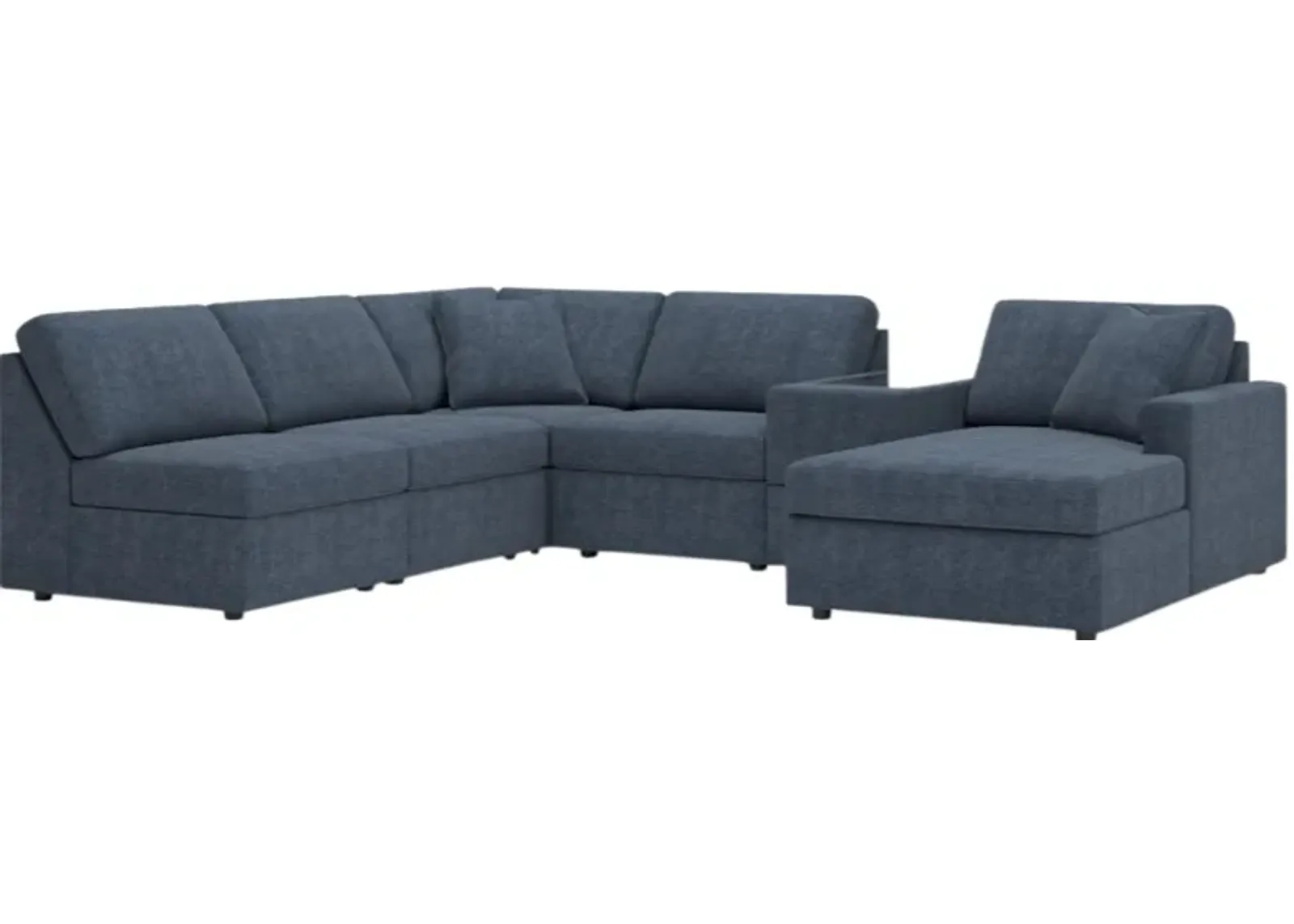 Signature Design by Ashley® Modmax 6-Piece Ink Right-Arm Facing Sectional Sofa with Chaise and Storage Console