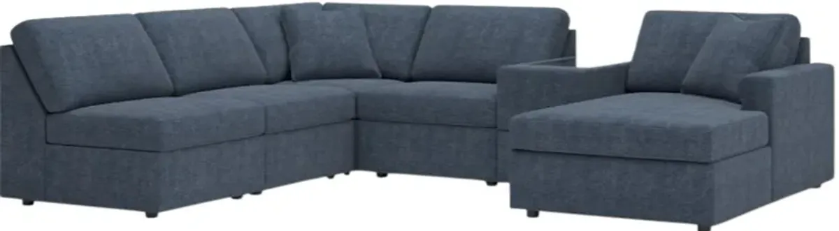 Signature Design by Ashley® Modmax 6-Piece Ink Right-Arm Facing Sectional Sofa with Chaise and Storage Console