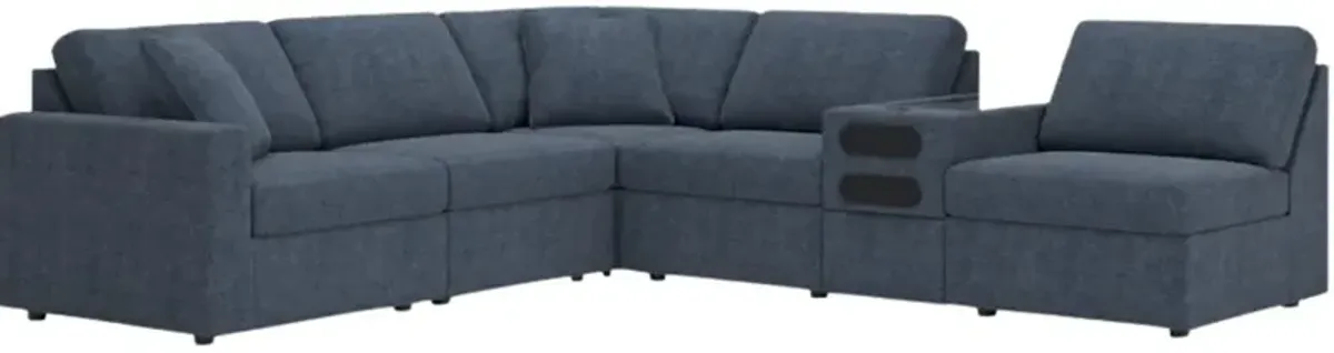 Signature Design by Ashley® Modmax 6-Piece Ink L-Shape Sectional with Audio Console
