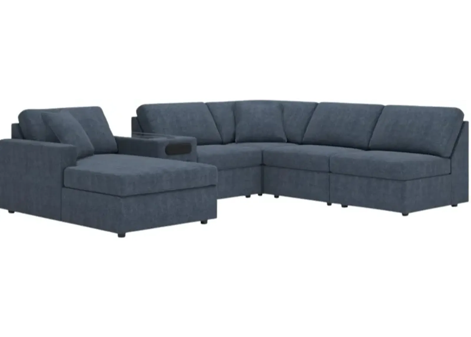 Signature Design by Ashley® Modmax 6-Piece Ink Sectional Sofa with Left-Arm Facing Chaise and Audio Console