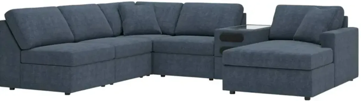 Signature Design by Ashley® Modmax 6-Piece Ink U-Shape Sectional with Chaise and Audio Console