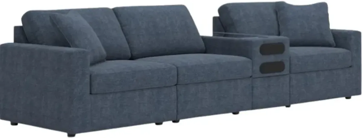 Signature Design by Ashley® Modmax 4-Piece Ink Sectional Sofa with Audio Console