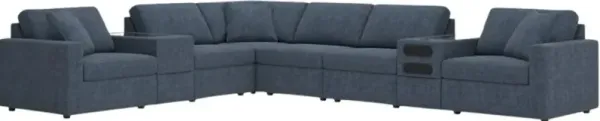 Signature Design by Ashley® Modmax 8-Piece Ink L-Shape Sectional with Audio and Storage Consoles