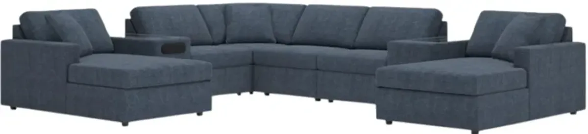 Signature Design by Ashley® Modmax 8-Piece Ink Double Chaise Sectional with Audio and Storage Consoles