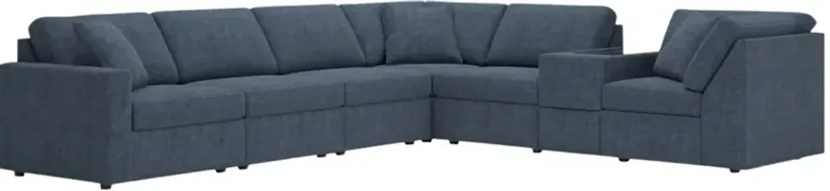 Signature Design by Ashley® Modmax 7-Piece Ink Left Arm Facing Sectional with Storage Console