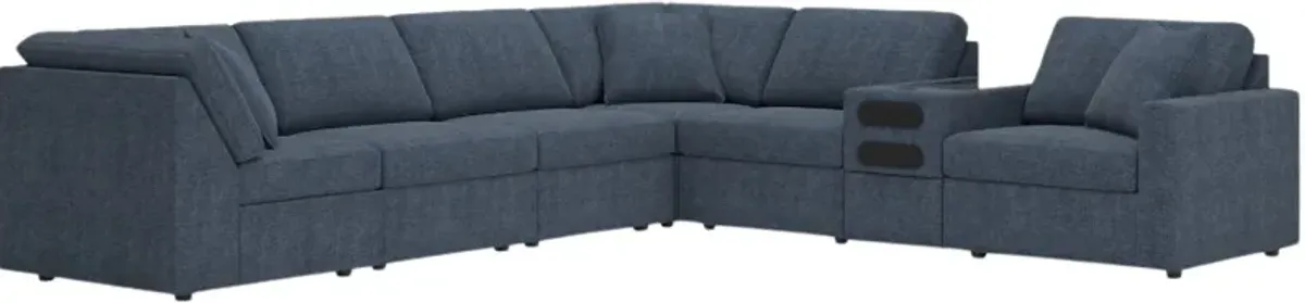 Signature Design by Ashley® Modmax 7-Piece Ink Sectional Sofa with Audio Console