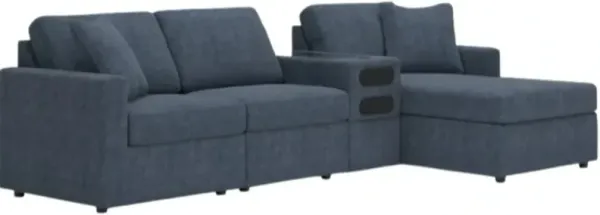 Signature Design by Ashley® Modmax 4-Piece Ink Right Arm Facing Chaise Sectional with Audio Console