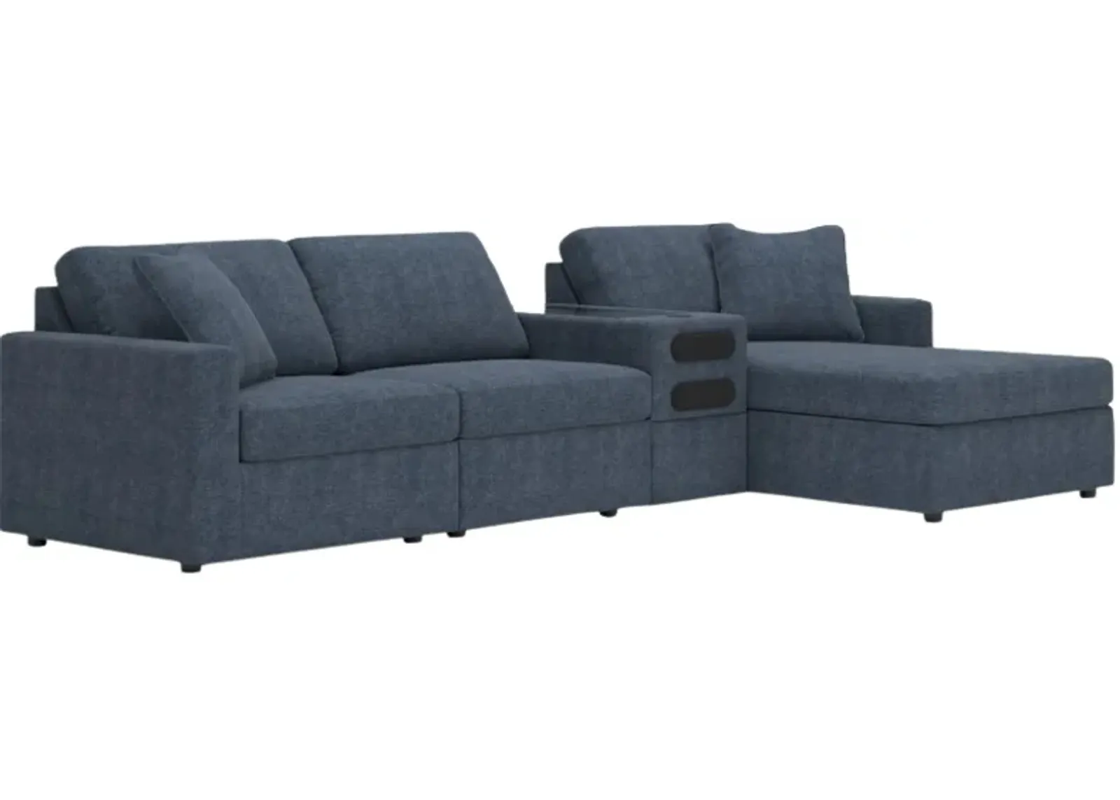 Signature Design by Ashley® Modmax 4-Piece Ink Sectional Sofa with Chaise and Audio Console