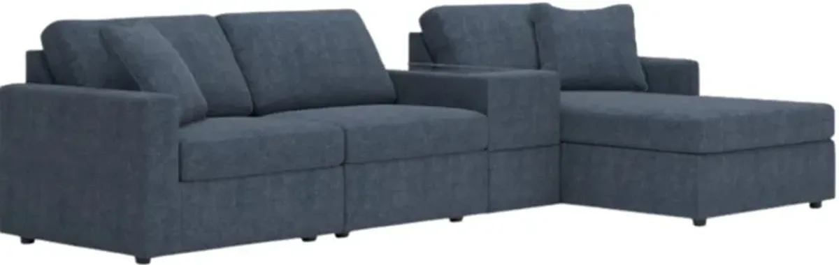 Signature Design by Ashley® Modmax 4-Piece Ink Sectional Sofa with Chaise and Storage Console