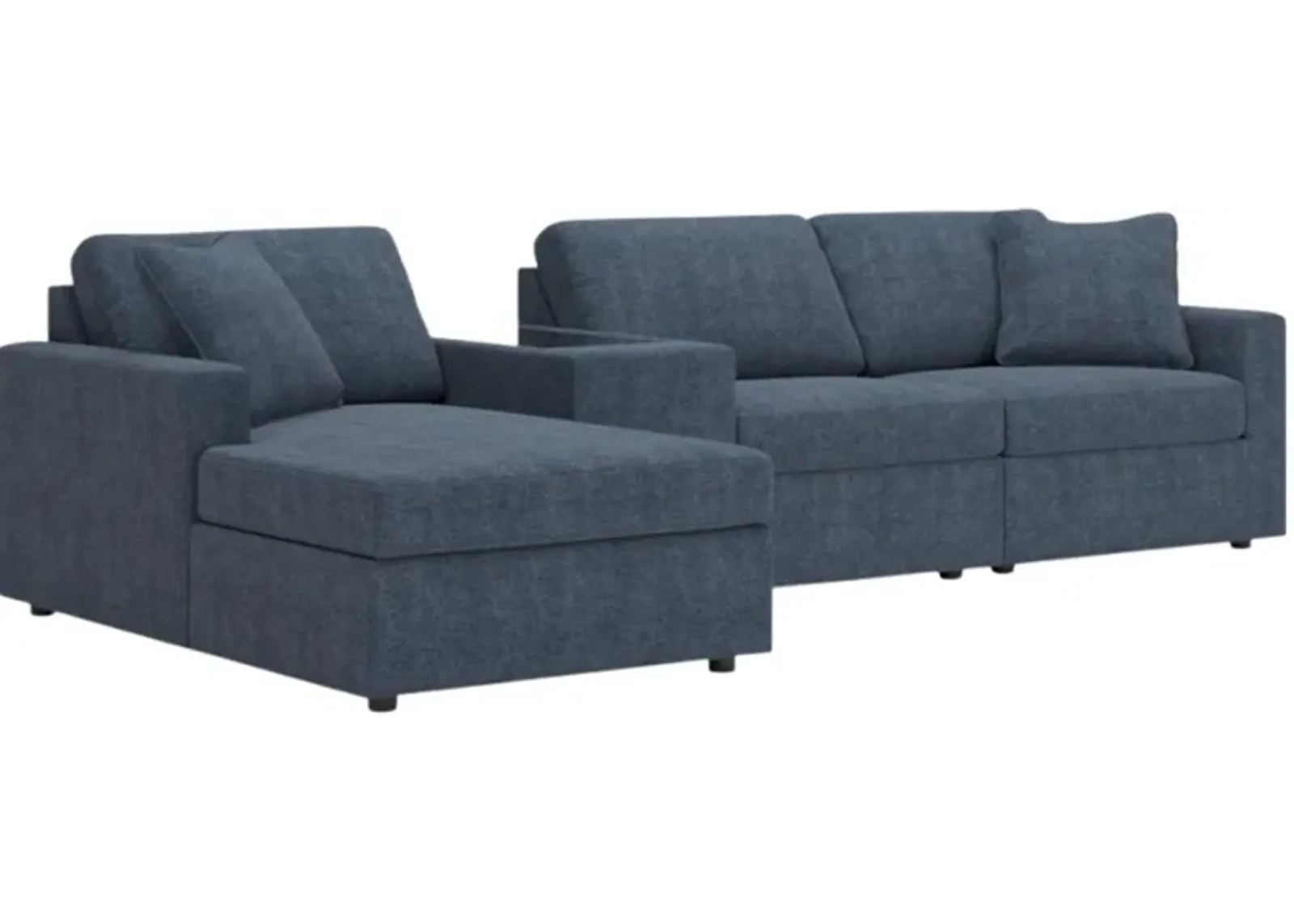 Signature Design by Ashley® Modmax 4-Piece Ink Chaise Sectional with Storage Console