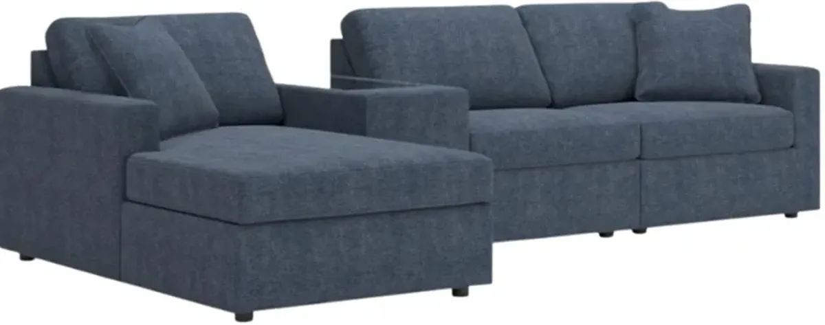 Signature Design by Ashley® Modmax 4-Piece Ink Chaise Sectional with Storage Console