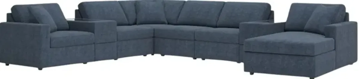 Signature Design by Ashley® Modmax 8-Piece Ink Right-Arm Facing Chaise Sectional with Storage Consoles
